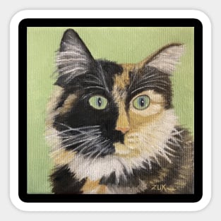 Tortoiseshell Cat Face Sticker